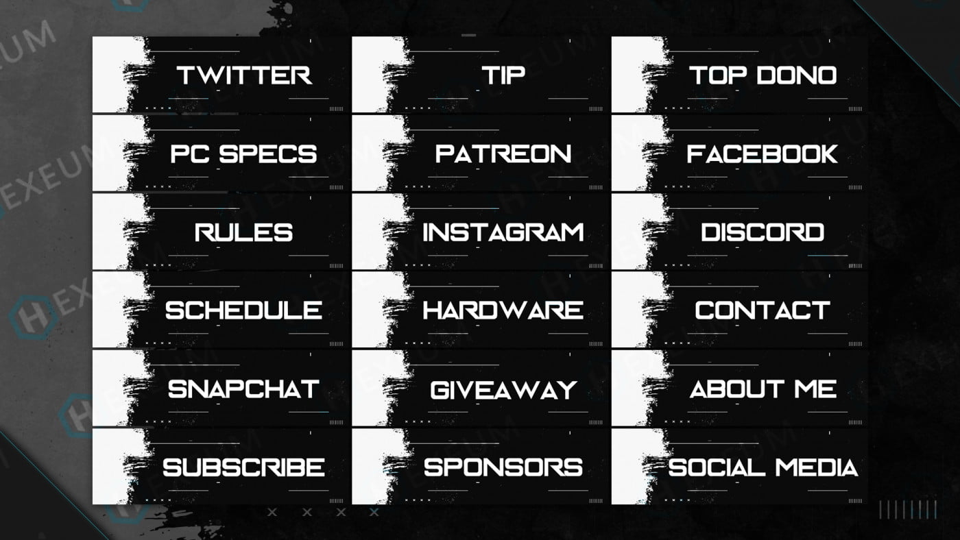 add panels to twitch