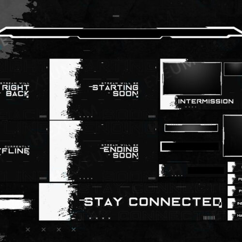 black and white twitch overlay