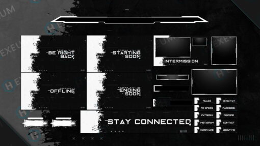 black and white twitch overlay