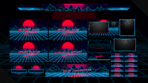 synthwave twitch overlay