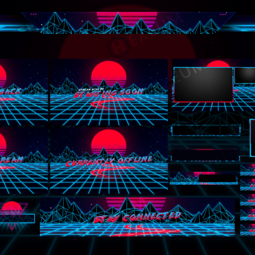 synthwave twitch overlay