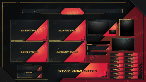 red and black twitch overlay
