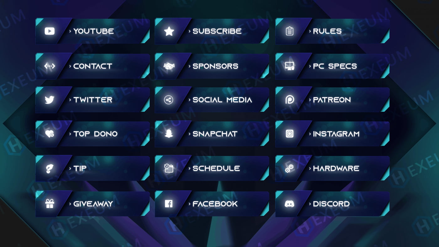 vibrant twitch panels