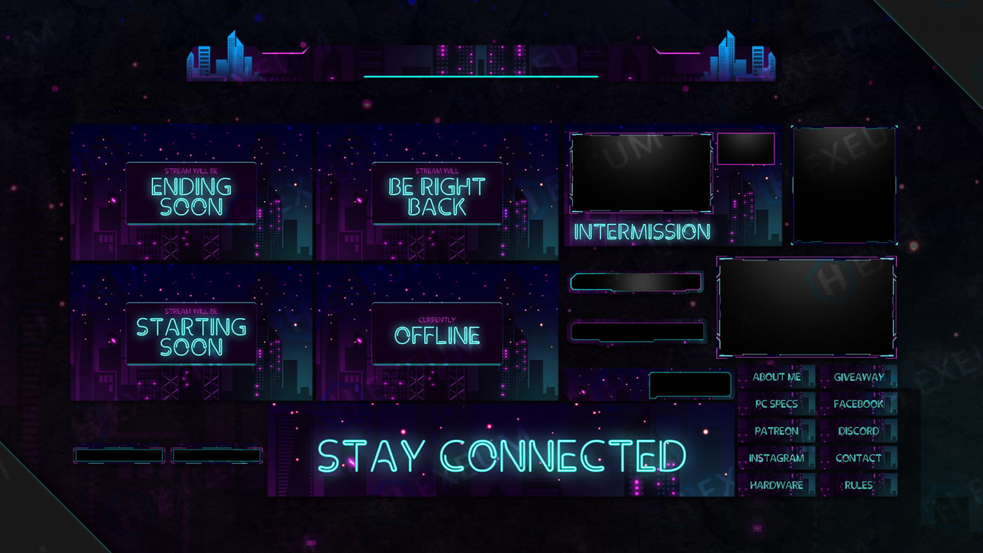 neon twitch overlay