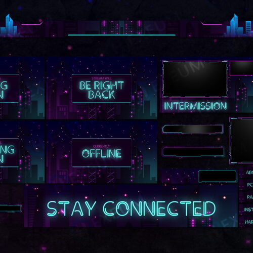 neon twitch overlay