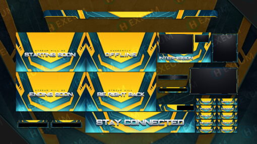 bright yellow twitch overlay