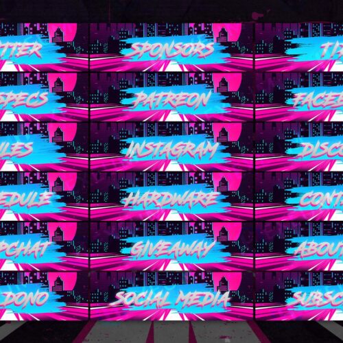 retrowave twitch panels