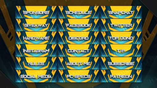 free yellow twitch panels