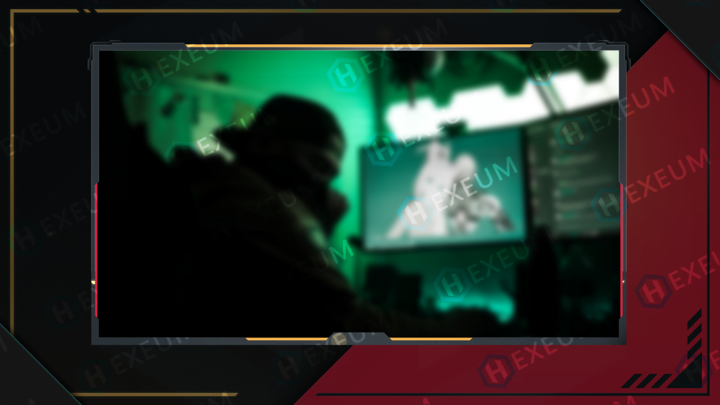 red and black webcam overlay