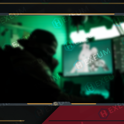 red and black webcam overlay