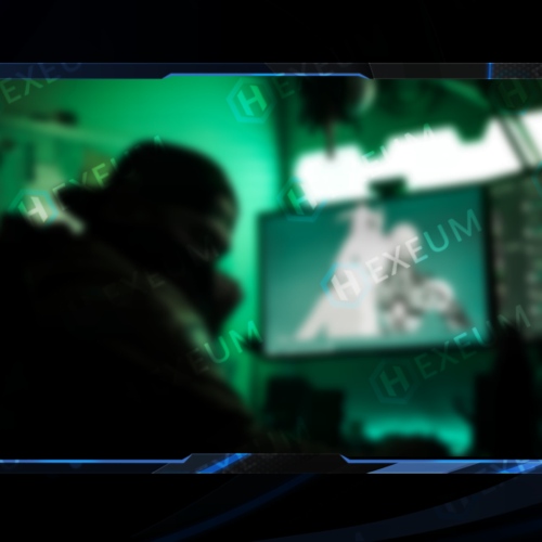 blue and white webcam overlay