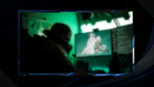 blue and white webcam overlay