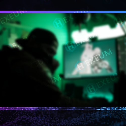 purple and blue webcam overlay