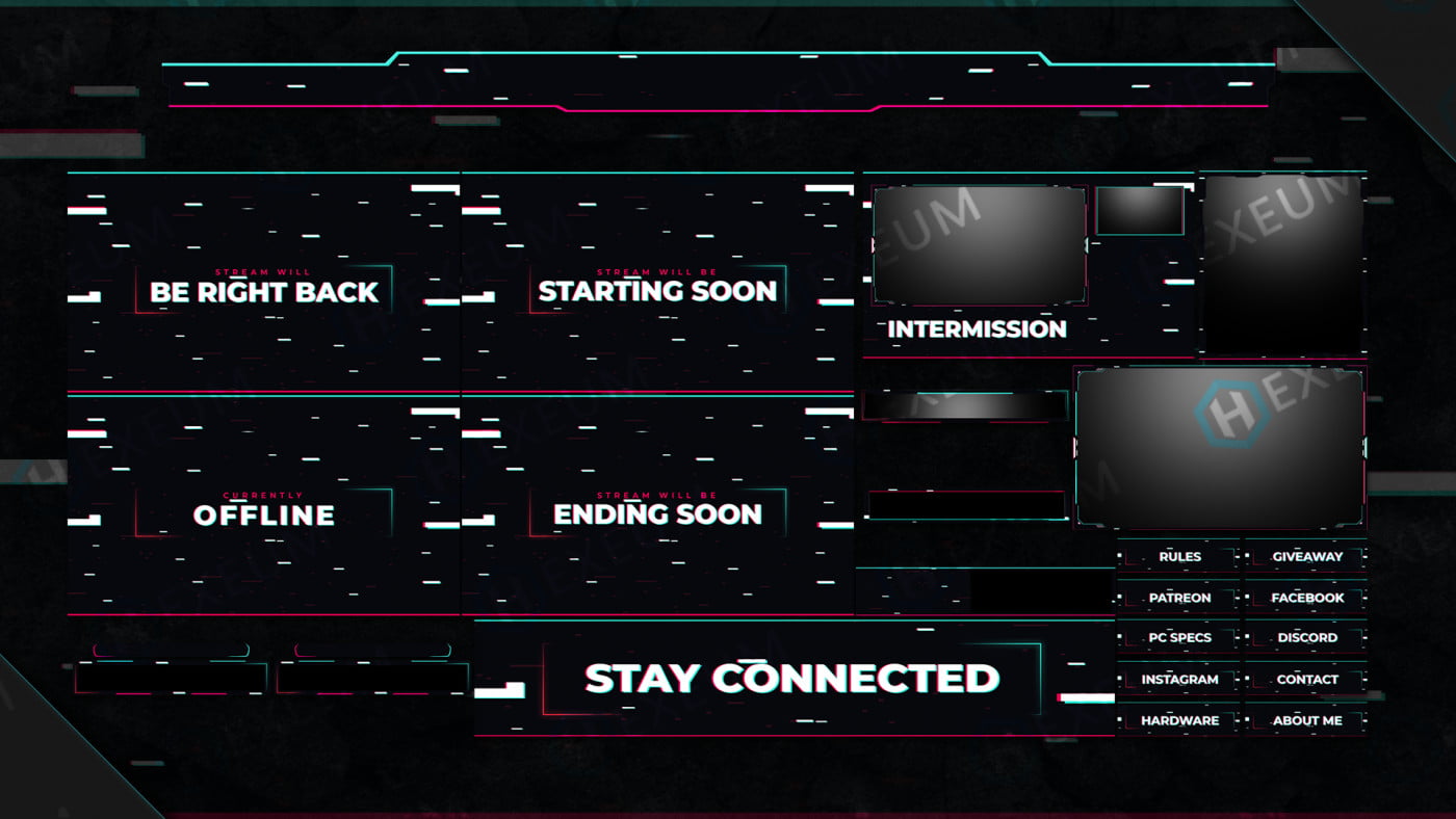glitch twitch overlay