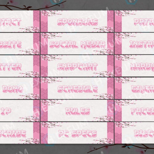 japanese cherry blossom twitch panels