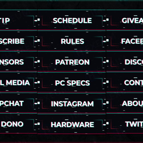 glitch twitch panels