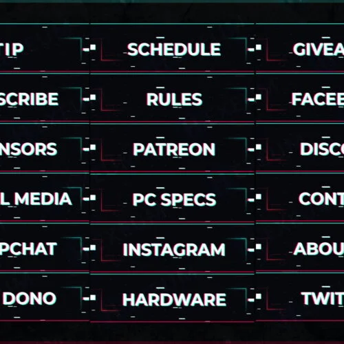 glitch twitch panels