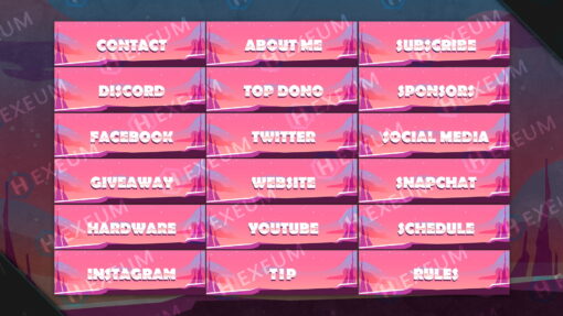 vibrant twitch panels