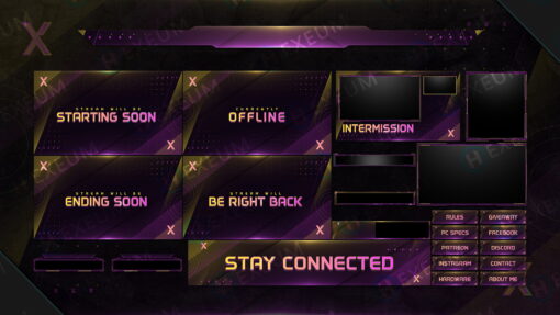 multicolored twitch overlay