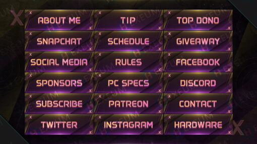 multicolored twitch panels