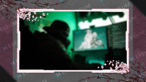 japanese cherry blossom webcam overlay