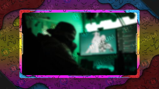multicolored webcam overlay