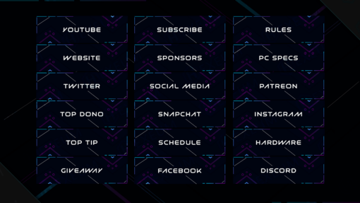 simple twitch panels