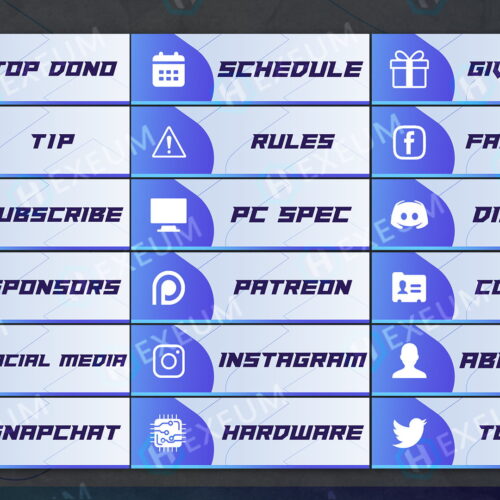 simple twitch panels