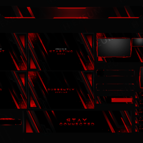 red twitch overlay
