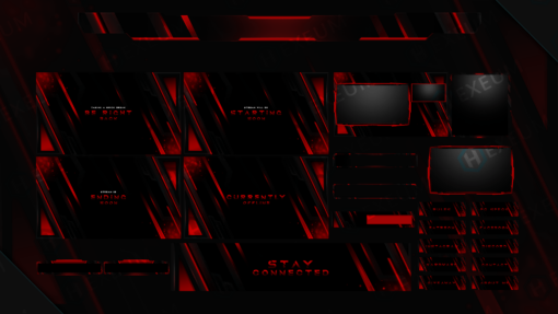 red twitch overlay