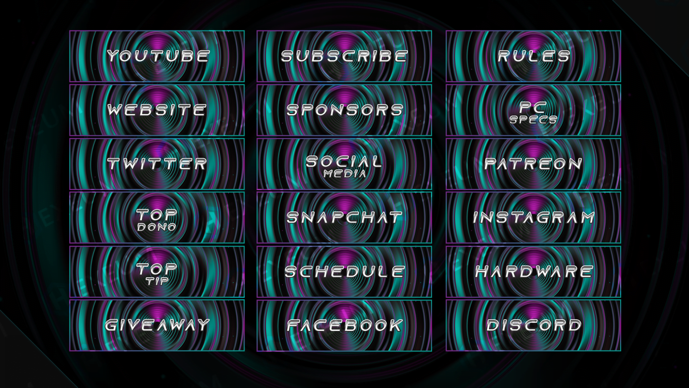 simple twitch panels
