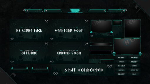 viking twitch overlay package stream layout