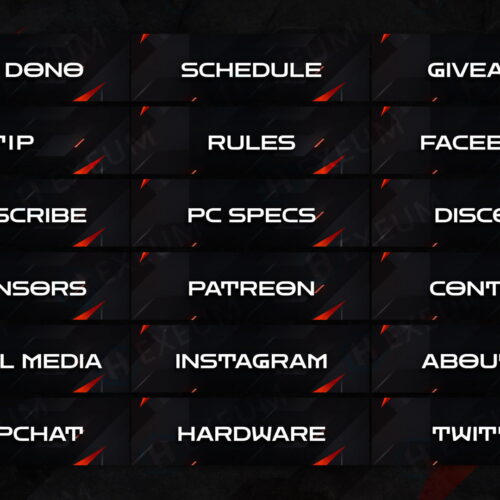 Sleek Twitch Panels