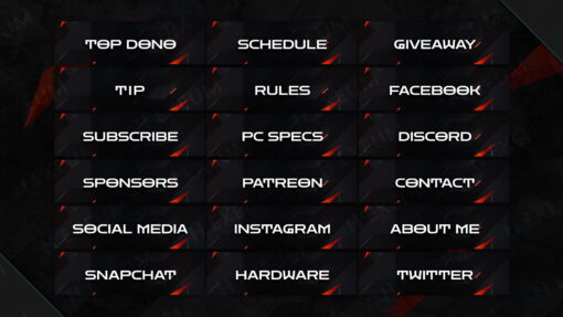 Sleek Twitch Panels