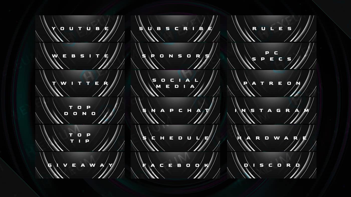 Minimalist Twitch Panels