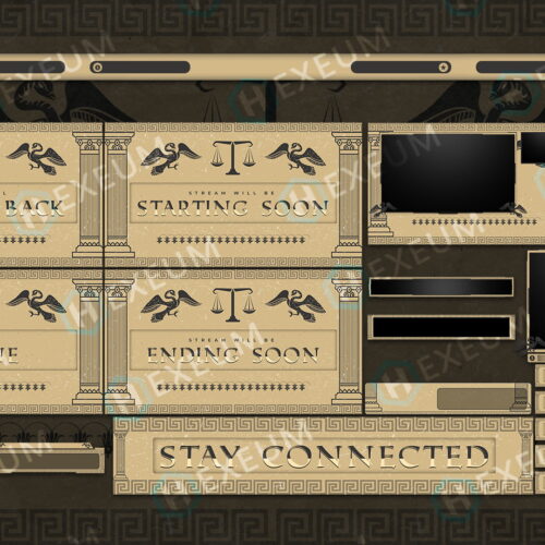greek twitch overlay package stream layout