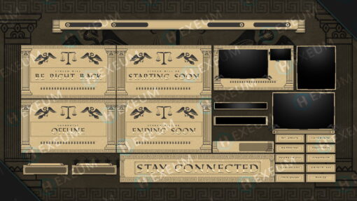 greek twitch overlay package stream layout