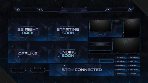 mass effect twitch overlay package stream layout