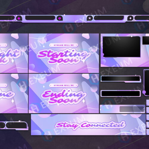 Dreamy Pink Twitch Overlay