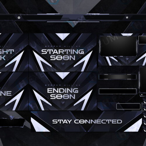 Black Twitch Overlay layout