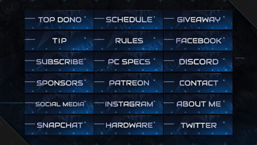 Minimalist Twitch Panels