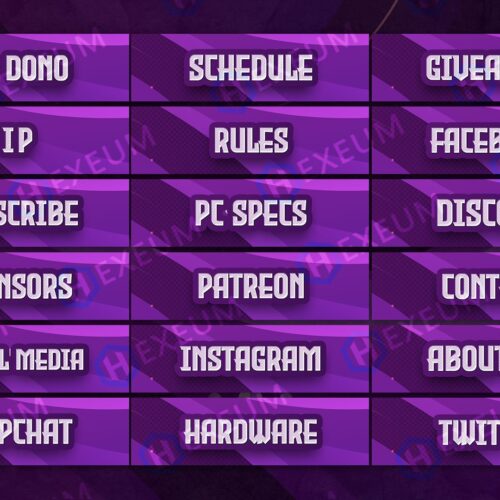 Vibrant Twitch Panels