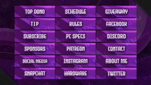 Vibrant Twitch Panels