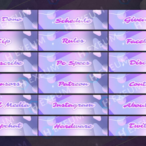 Dreamy Pink Twitch Panels