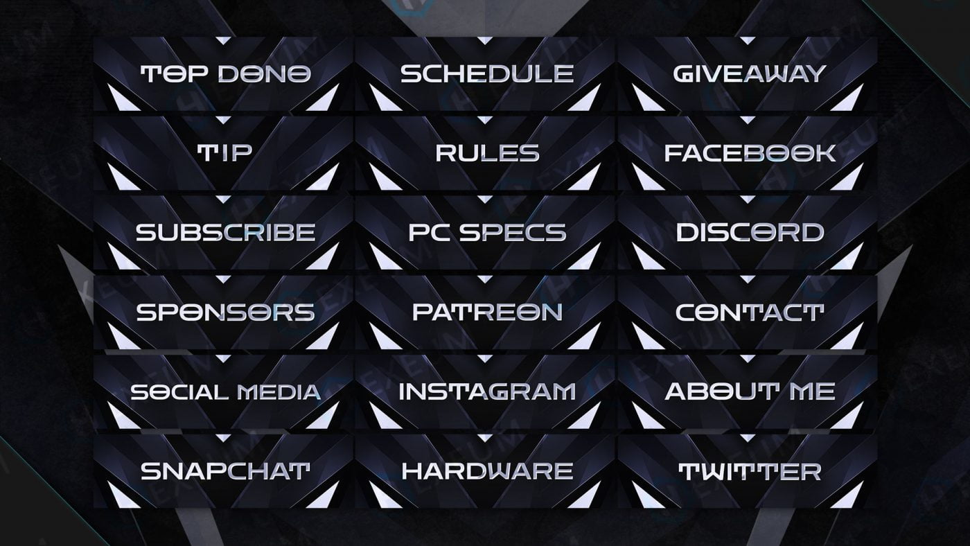Black Twitch Panels