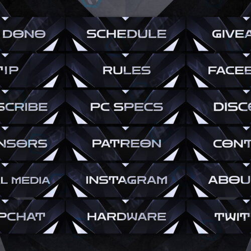 Black Twitch Panels