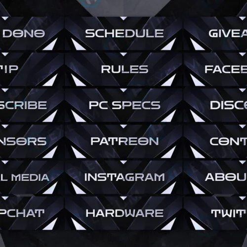Black Twitch Panels