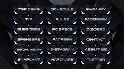 Black Twitch Panels