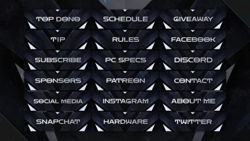 Black Twitch Panels
