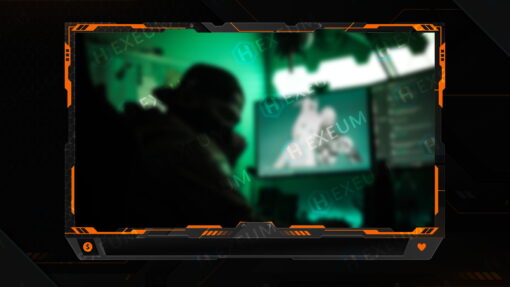 Futuristic Metallic Webcam Overlay